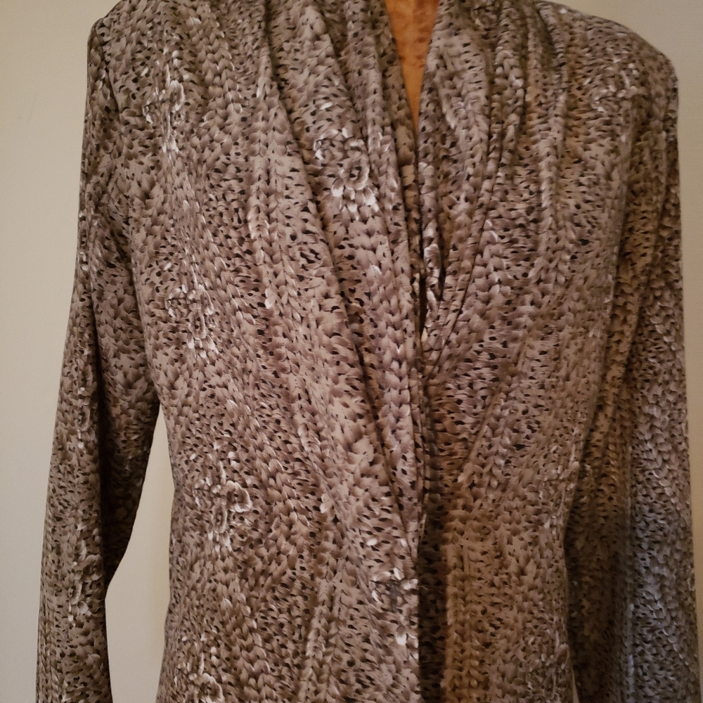 Snake print low cut blouse